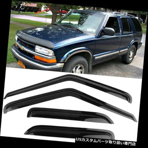 �x���g�o�C�U�[ �h�A�o�C�U�[ ���C���K�[�h 95-05 GMC S15�W�~�[�V�{���[S10�u���U�[�A�N�����E�B���h�E�o�C�U�[4���� Fits 95-05 GMC S15 Jimmy Chevy S10 Blazer Acrylic Window Visors 4Pc Set