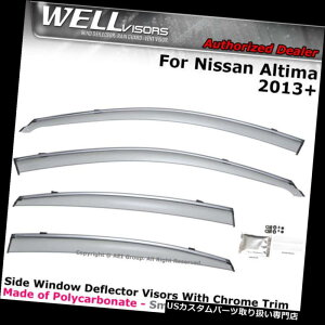 xgoCU[ hAoCU[ CK[h YAeB}2013-2018pTChoCU[ChromẽTChNbv WELLvisors For Nissan Altima 2013-2018 Side Clip on Window Visors Chrome