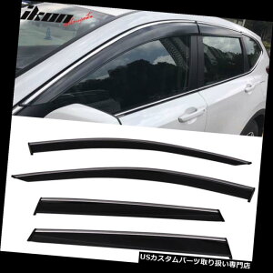 �x���g�o�C�U�[ �h�A�o�C�U�[ ���C���K�[�h 17�{�̃z���_CRV�̃|���J�[�{�l�[�g�̑��̃o�C�U�[��w /�N�����g����4Pc�Z�b�g Fits 17 Honda CRV Polycarbonate Window Visors w/ Chrome Trim 4Pc Set