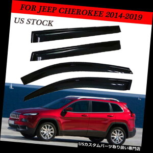 xgoCU[ hAoCU[ CK[h W[v`FL[2014-2019p4xEBhEoCU[}EgxgJo[K[htBbgUS STOCK 4x Window Visors Mount Vent Cover Guard Fit for Jeep Cherokee 2014-2019