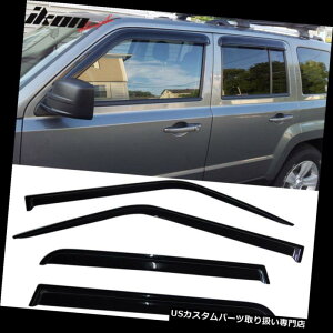xgoCU[ hAoCU[ CK[h 07-16ɃtBbgW[vpgIbgANEBhEoCU[4Zbg Fits 07-16 Jeep Patriot Acrylic Window Visors 4Pc Set