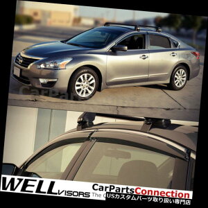 ベントバイザー ドアバイザー レインガード 日産アルティマサイドディフレクタークローム用WellVisorsウィンドウバイザー13-18 WellVisors Window Visors 13-18 For Nissan Altima Side Deflectors Chrome