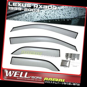 xgoCU[ hAoCU[ CK[h Wellvisors Rain Sun WindftN^[NTXRX300 99-03EBhEoCU[ubN Wellvisors Rain Sun Wind Deflectors Lexus RX300 99-03 Window Visors Black
