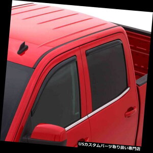 ベントバイザー ドアバイザー レインガード 14-16 GMCシエラクルーキャブ用ルンドVentVisorエリートレインガード、スモーク、4個 Lund VentVisor Elite Rainguards for 14-16 GMC Sierra Crew Cab, Smoked, 4pc