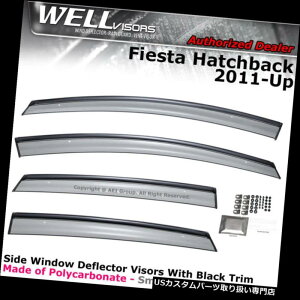 �x���g�o�C�U�[ �h�A�o�C�U�[ ���C���K�[�h WELLvisors For Fiesta 11-17 HB�N���b�v�I�����C���K�[�h�E�B���h�E�o�C�U�[�f�t���N�^�[�u���b�N WELLvisors For Fiesta 11-17 HB Clip on Rain Guard Window Visors Deflecto