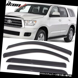 xgoCU[ hAoCU[ CK[h 08-18g^ZRCAANEBhEoCU[4ZbgɓK Fits 08-18 Toyota Sequoia Acrylic Window Visors 4Pc Set