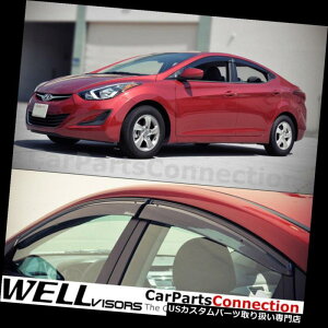 �x���g�o�C�U�[ �h�A�o�C�U�[ ���C���K�[�h Elantra Sedan�T���o�C�U�[�f�B�t���N�^�[�pWellVisors�E�B���h�E�o�C�U�[11-16 WellVisors Window Visors 11-16 For Elantra Sedan Sun Visors Deflectors �y���s�A���i�z