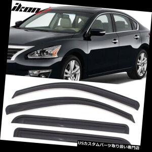 xgoCU[ hAoCU[ CK[h 13-17YAeB}Z_ANEBhEoCU[4PcZbgɃtBbg Fits 13-17 Nissan Altima Sedan Acrylic Window Visors 4Pc Set