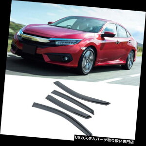 xgoCU[ hAoCU[ CK[h z_VrbNZ_2016 17 17 2018̂߂4×EBhEoCU[CK[h̑xgtBbg 4 x Window Visors Rain Guard Decor Vent Fit for Honda Civic 