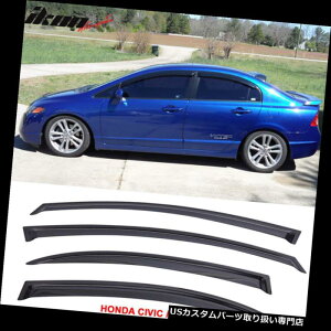 xgoCU[ hAoCU[ CK[h 06-11z_VrbNALCSXZ_ANEBhEoCU[4Zbg Fits 06-11 Honda Civic Acura CSX Sedan Acrylic Window Visors 4Pc Set