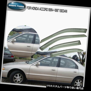 xgoCU[ hAoCU[ CK[h 4xEBhEoCU[VF[hxgCK[hV[htBbgz_AR[h1994-1997Z_ 4x Window Visors Shade Vent Rain Guards Shields fit Honda Accord