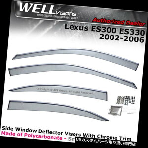 xgoCU[ hAoCU[ CK[h WELLvisors Lexus ES300 ES330 02-06NbvftN^CK[hEBhEoCU[ WELLvisors Lexus ES300 ES330 02-06 Clip on Deflectors Rain Guards Window Visors