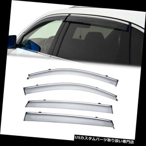 xgoCU[ hAoCU[ CK[h Acura MDX 14-18N[gp[NbvON]TChEBhExgoCU[CK[h4PC For Acura MDX 14-18 Chrome Trim[Clip ON]Side Window Vent Visor Rain Guard 