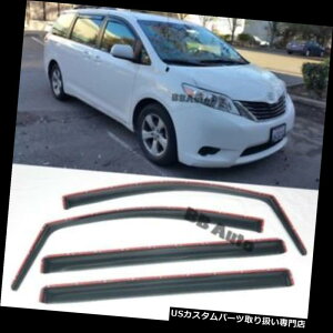 �x���g�o�C�U�[ �h�A�o�C�U�[ ���C���K�[�h 11-Up Toyota Sienna�C���`���l���T�C�h�x���g�E�B���h�E�o�C�U�[���C���K�[�h�f�t���N�^�[ For 11-Up Toyota Sienna In-Channel Side Vent Window Visors Rain Guard Deflect