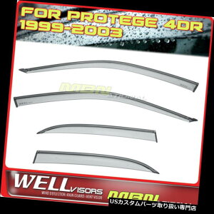 �x���g�o�C�U�[ �h�A�o�C�U�[ ���C���K�[�h Wellvisors Rain Sun�E�B���h�f�t���N�^�[Sedan Mazda Protege 1999-2003�E�B���h�E�o�C�U�[ Wellvisors Rain Sun Wind Deflectors Sedan Mazda Protege 1999-2003 Window Visors �y���s