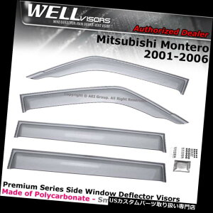 xgoCU[ hAoCU[ CK[h 2001N2006Nv~AV[YTChEBhEftN^[oCU[OHe 2001 to 2006 Premium Series Side Window Deflector Visors Mitsubishi Montero
