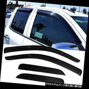 xgoCU[ hAoCU[ CK[h 14-18 Silverado 1500 SierragLuANEBhEoCU[4PcZbgɃtBbg Fits 14-18 Silverado 1500 Sierra Extended Cab Acrylic Window Visors 4Pc Set