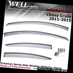 xgoCU[ hAoCU[ CK[h WELLvisors Chevy Cruze 11-15NbvIftN^[K[hEBhETChoCU[V[c WELLvisors Chevy Cruze 11-15 Clip on Deflectors Guards Window Side Visor S