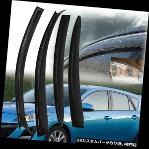 xgoCU[ hAoCU[ CK[h 04-09}c_3 4hAZ_TChEBhEoCU[CK[hpftN^[X[N For 04-09 Mazda 3 4-Door Sedan Side Window Visors Rain Guards Deflectors Smo