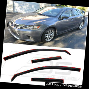 xgoCU[ hAoCU[ CK[h NTXCT200H 2011-2017̂߂̃`lTChEBhEoCU[CftN^EOS EOS In Channel Side Window Visors Rain Deflectors For Lexus CT200H 2011-20