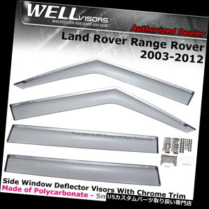 �x���g�o�C�U�[ �h�A�o�C�U�[ ���C���K�[�h WELLvisors�����h���[�o�[�����W���[�o�[03-12�T�C�h�N���b�v�E�B���h�E�T�C�h�o�C�U�[�N���[�� WELLvisors Land Rover Range Rover 03-12 Side Clip on Window Side Viso