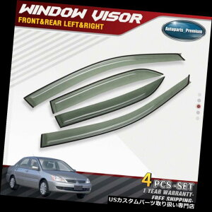 xgoCU[ hAoCU[ CK[h OHT[2001 - 2006N4{̃EBhEoCU[VF[hxgCK[hV[h 4x Window Visors Shades Vent Rain Guards Shields for Mitsubishi Lancer 2001