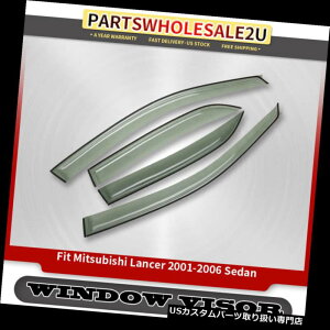 xgoCU[ hAoCU[ CK[h OHT[2001N2002N4̂߂4{̑̃oCU[̒ʋCEhV[h2002-2003 4x Window Visors Vent Rain Guards Shield for Mitsubishi Lancer 2001 2002 03-2006