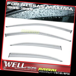 xgoCU[ hAoCU[ CK[h Maxima 95-99EBhEoCU[N[̂߂Wellvisors Rain Sun Wind Deflectors A32 4D Wellvisors Rain Sun Wind Deflectors A32 4D For Maxima 95-99 Window Visors Chrome