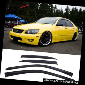 xgoCU[ hAoCU[ CK[h 01-05NTXIS300ANEBhEoCU[4{ZbgɃtBbg Fits 01-05 Lexus IS300 Acrylic Window Visors 4Pc Set