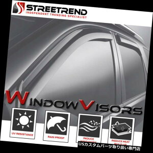 ベントバイザー ドアバイザー レインガード サン/レイン/ウィンドガードベントシェードデフレクターウィンドウバイザー4Pc 2003-2008ホンダパイロット Sun/Rain/Wind Guard Vent Shade Deflector Window Visors