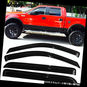 xgoCU[ hAoCU[ CK[h 04-08 Ford F150 Supercrew CabANEBhEoCU[4PcZbgɃtBbg Fits 04-08 Ford F150 Supercrew Cab Acrylic Window Visors 4Pc Set