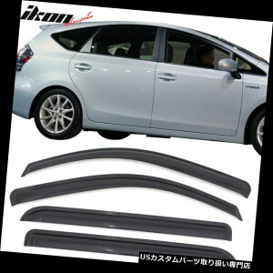 xgoCU[ hAoCU[ CK[h 12-18g^vEXANEBhEoCU[4ZbgɃtBbg Fits 12-18 Toyota Prius Acrylic Window Visors 4Pc Set