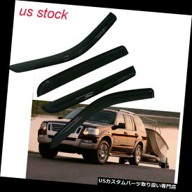 ベントバイザー ドアバイザー レインガード 02-10フォードエクスプローラー/マウント aineer用4本のベントウィンドウバイザーレインガードテープオン 4pcs Vent Window Visors Rain Guards Tape-On For 02-10 Ford Explorer/Mountaineer