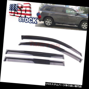 xgoCU[ hAoCU[ CK[h g^nC_[2008-2011 7M̂߂̕č4X̉̑̓J̃oCU[̏o̊Ď US 4X Smoke Window Sun Rain Visors Vent Guard For Toyota Highlander 2008-2011 7M