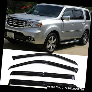 xgoCU[ hAoCU[ CK[h 09-15z_pCbgANEBhEoCU[4ZbgɃtBbg Fits 09-15 Honda Pilot Acrylic Window Visors 4Pc Set