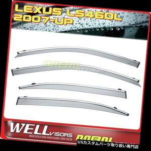 �x���g�o�C�U�[ �h�A�o�C�U�[ ���C���K�[�h Wellvisors�E�B���h�E�f�B�t���N�^�[Lexus LS460L LS600hL 07-17�E�B���h�E�o�C�U�[�N���[�� Wellvisors Window Deflectors Lexus LS460L LS600hL 07-17 Window Visors Chrome