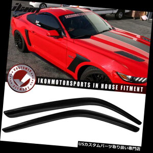 xgoCU[ hAoCU[ CK[h 15-17tH[h}X^OANEBhEoCU[2ZbgɃtBbg Fits 15-17 Ford Mustang Acrylic Window Visors 2Pc Set