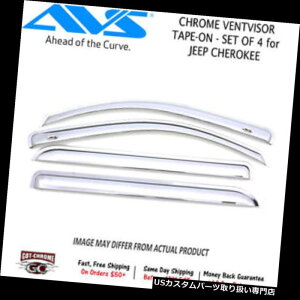 �x���g�o�C�U�[ �h�A�o�C�U�[ ���C���K�[�h 684981�W�[�v�`�F���L�[2014-2019�pAVS Chrome�e�[�v�I���x���`���[�i4 PC�j 684981 AVS Chrome Tape-On Ventvisor (4 PC) for Jeep Cherokee 2014-2019