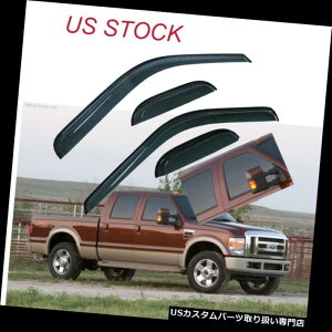 ベントバイザー ドアバイザー レインガード フォードF-250& F-350スーパーデューティエクステンドキャブ99-12用レインシェードベントウィンドウバイザー Rain Shade Vent Window Visors for Ford F-250F-