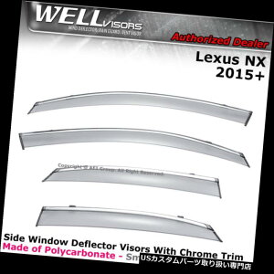 �x���g�o�C�U�[ �h�A�o�C�U�[ ���C���K�[�h WELLvisors�E�B���h�E�o�C�U�[Lexus NX200t NX300h 15-18�N���b�v�I���f�t���N�^�[���C���K�[�h WELLvisors Window Visors Lexus NX200t NX300h 15-18 Clip on Deflector Rain Guard