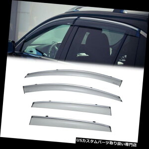 xgoCU[ hAoCU[ CK[h Acura RDX 13-18N[gp[NbvON]TChEBhExgoCU[CK[hZbg For Acura RDX 13-18 Chrome Trim[Clip ON]Side Window Vent Visor Rain 