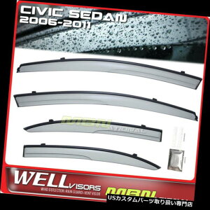 �x���g�o�C�U�[ �h�A�o�C�U�[ ���C���K�[�h Honda Civic 06-11�E�B���h�E�o�C�U�[�̂��߂�Wellvisors Rain Sun Wind Deflectors Sedan Wellvisors Rain Sun Wind Deflectors Sedan For Honda Civic 06-11 Window Visors �y���s�A���i