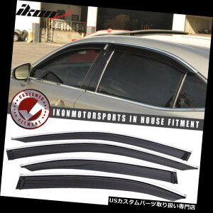 xgoCU[ hAoCU[ CK[h 14-16 Lexus IS250 IS350ANEBhEoCU[ANg4 Fits 14-16 Lexus IS250 IS350 Acrylic Window Visors w/ Chrome Trim 4Pc Set