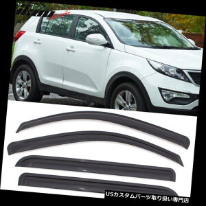 xgoCU[ hAoCU[ CK[h 11-16 Kia SportageANEBhEoCU[4PcZbgɃtBbg Fits 11-16 Kia Sportage Acrylic Window Visors 4Pc Set
