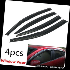 xgoCU[ hAoCU[ CK[h Ԃ̑̃oCU[̕J̓j̊ĎK[h̃}c_3Z_4dr̂߂ɒu悯 Black Car Window Visor Wind Rain Sun Guard Vent Shade Set For Mazda 