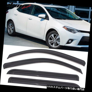 xgoCU[ hAoCU[ CK[h 14-17g^J[ANEBhEoCU[4PcZbgɃtBbg Fits 14-17 Toyota Corolla Acrylic Window Visors 4Pc Set