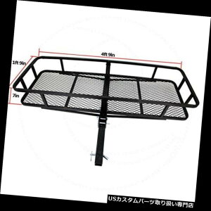 J[S [t LA 60 "ݕ^D܂肽ݎgbNԂ̃g[[qb`V[o[ו 60" Cargo Carrier Folding Truck Car Trailer Hitch Receiver Luggage Basket