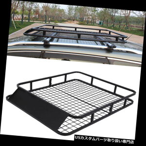J[S [t LA ՓIȉݕ̃oXPbg̃LA̒ISUV̎̉ו̒̑s Universal Cargo Roof Basket Carrier Rack SUV Auto Top Luggage Storage Traveling