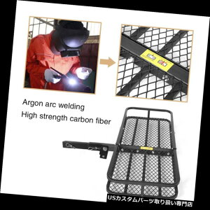 J[S [t LA 1000LBS|S܂ݕ^Ǝ҂̊iqו̃oXPbg2 "M@̘Ả^Ǝ 1000LBS Steel Folding Cargo Carrier Grid Luggage Basket 2" Receiver Hitch Hauler