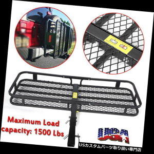 J[S [t LA 53 "܂肽݃qb`}EgݕLAbNݕoXPbg - 1500|heʂ̉ו 53" Folding Hitch Mount Cargo Carrier Rack Cargo Basket-1500lb Capacity Luggage